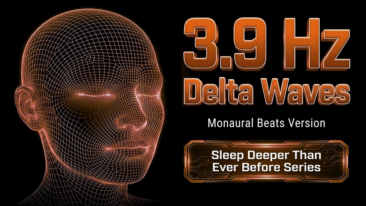 3.9 Hz Delta Waves Monaural Beats | Sleep Deeper Than Ever Before Series (Black Screen)