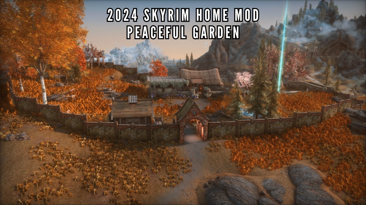 Peaceful Garden, A New Skyrim Home Mod (2024) for Xbox and PC (AE/SE)