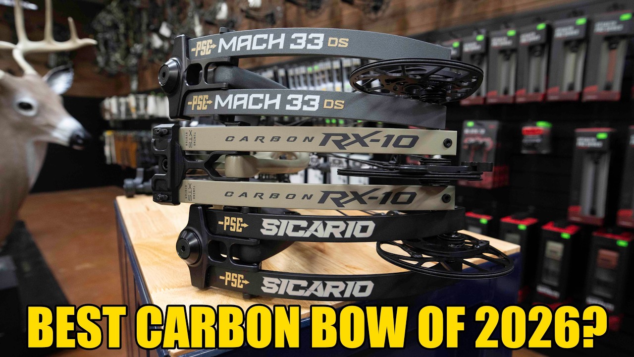 PSE Mach 33 против PSE Sicario против Hoyt RX-10 Ultra — ЛУЧШИЙ карбоновый лук 2026 года? Подробн...