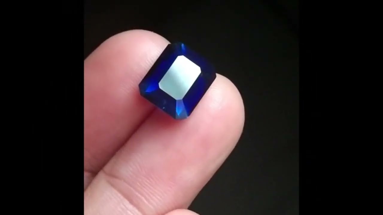Gem Gardener: 3 55ct Royal Blue Sapphire Emerald Cut Stone