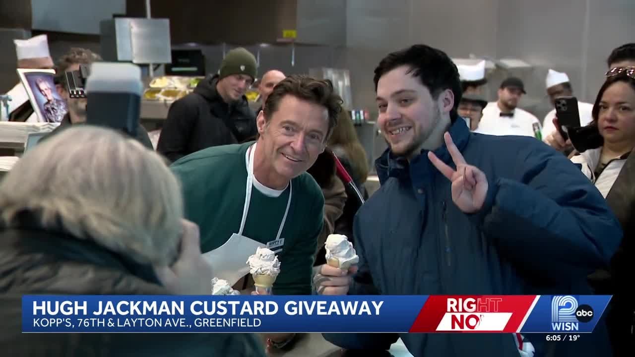 Hugh Jackman serves movie-inspired custard at Milwaukee's famous Kopp's