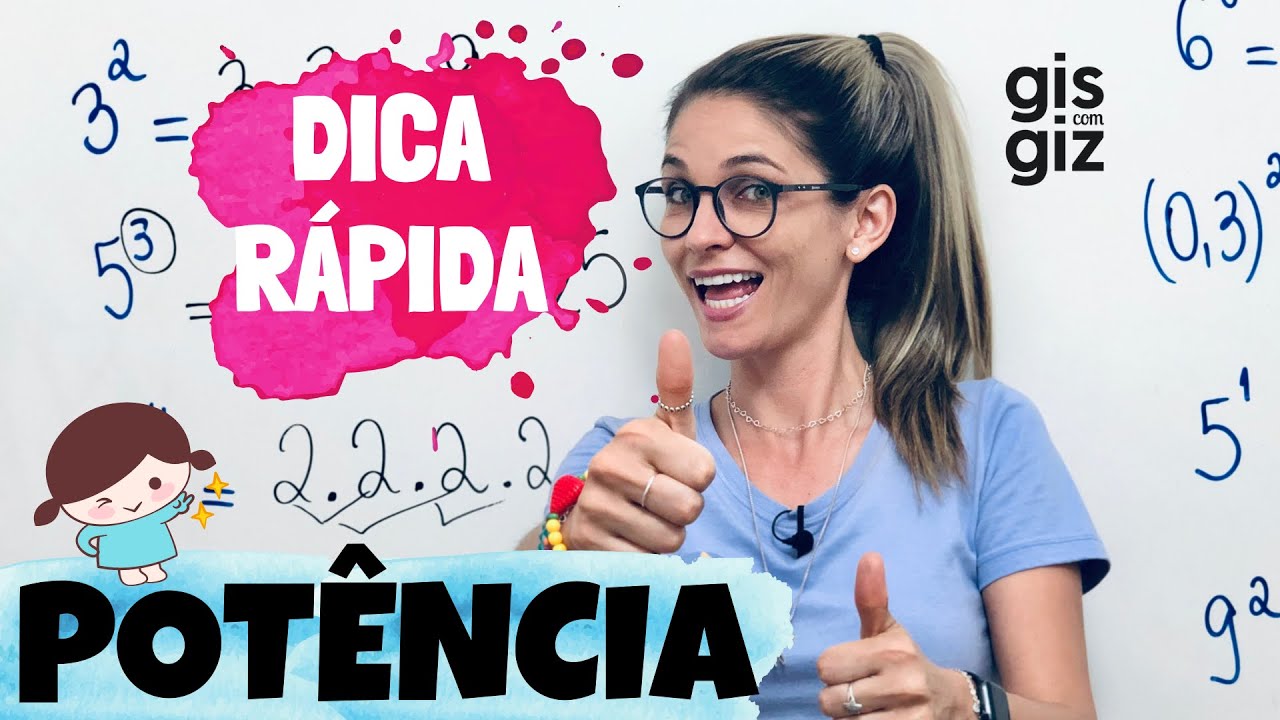 POT&Ecirc;NCIA - Dica R&Aacute;PIDA| COMO CALCULAR POT&Ecirc;NCIA | | POTENCIA&Ccedil;&Atilde;O 6 ANO | Matem&aacute;tica B&aacute;sica \Prof. Gis/