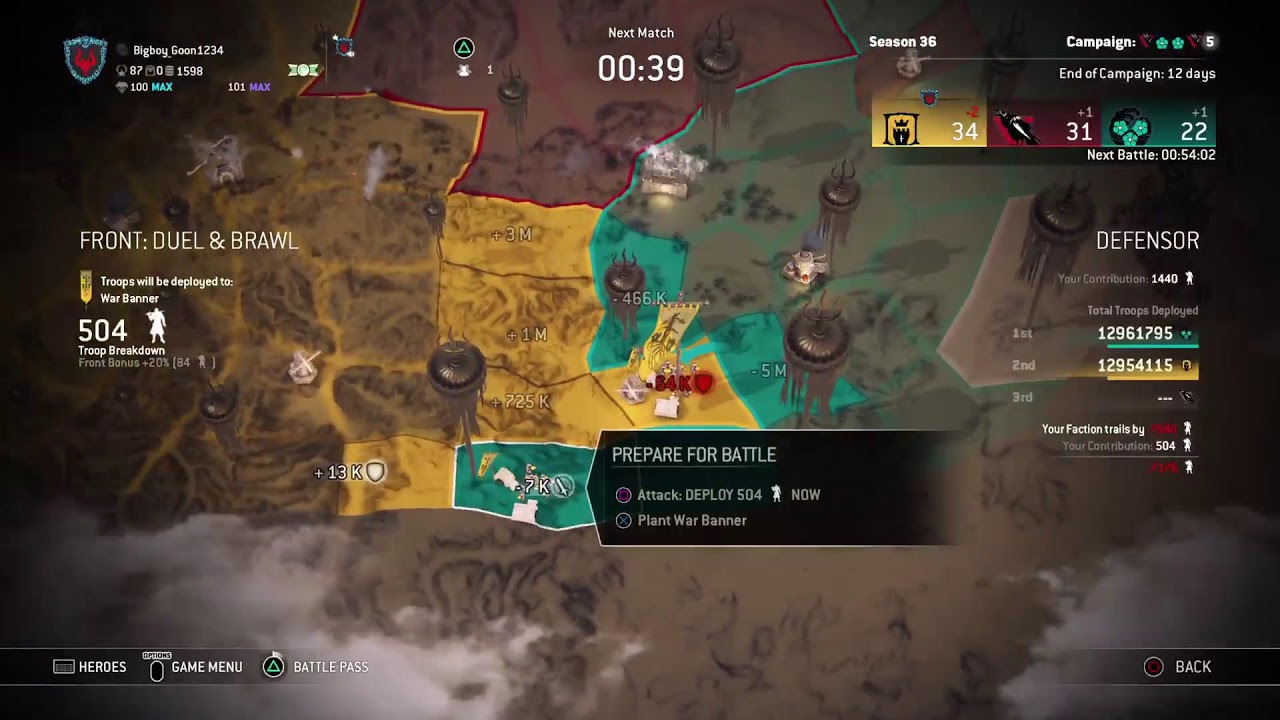 Grind to rep 100for honor