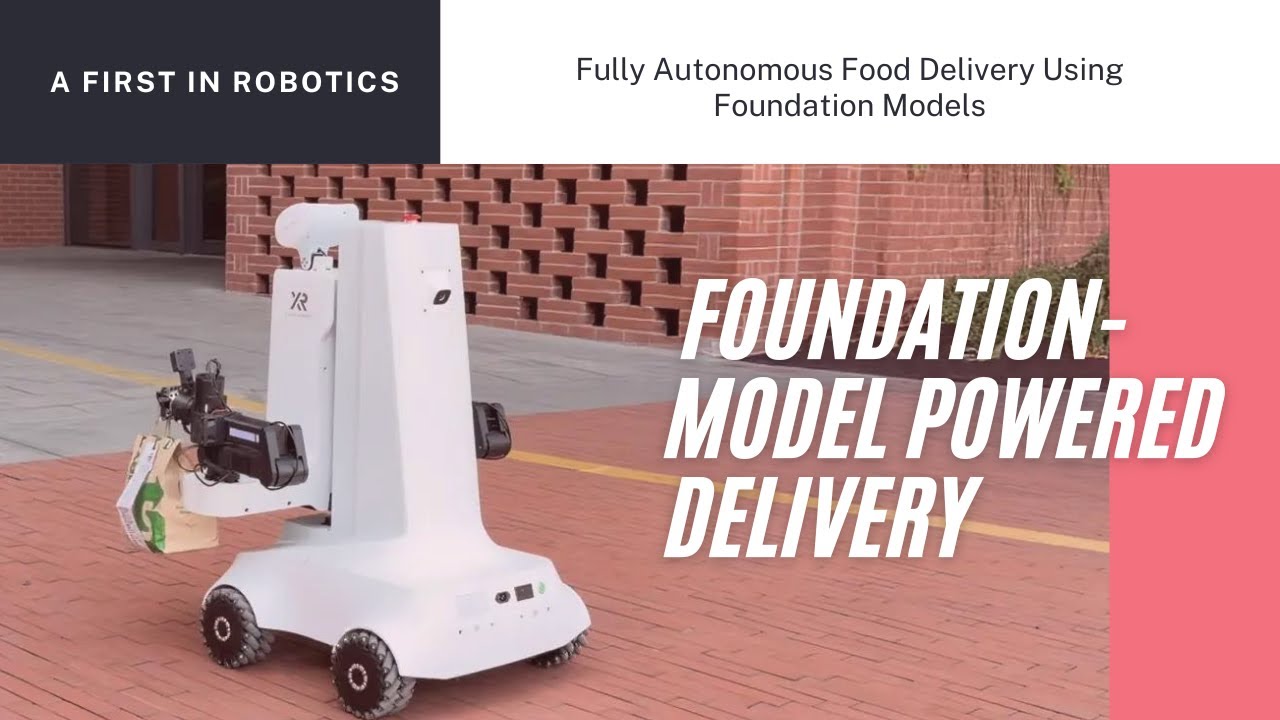 A First in Robotics: Fully Autonomous Food Delivery Using Foundation Models