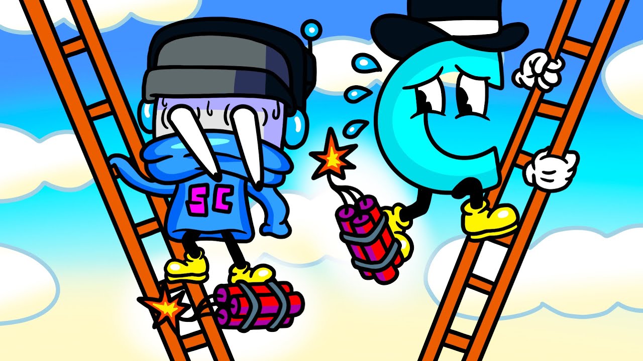We Climb Infinite Ladders with TNT Glued to Us in Climb the Ladder!