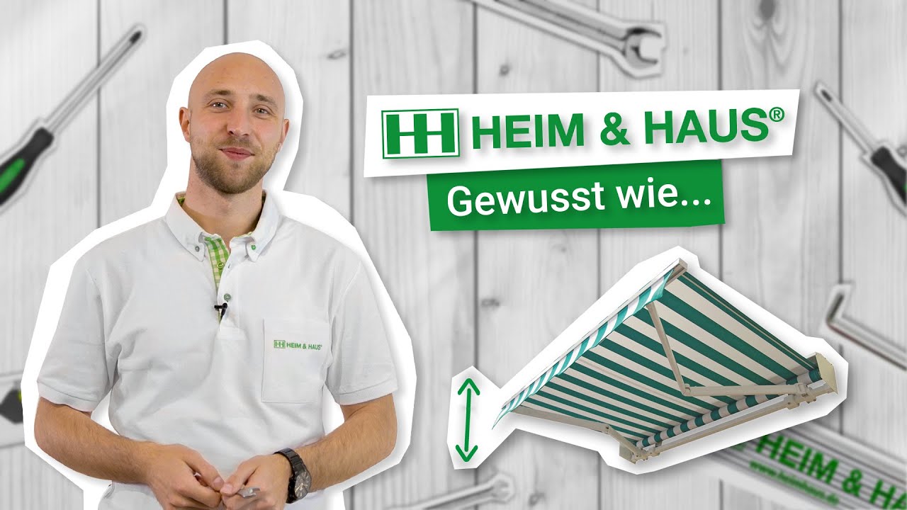 Comfort Markise Neigungswinkel einstellen I HEIM & HAUS