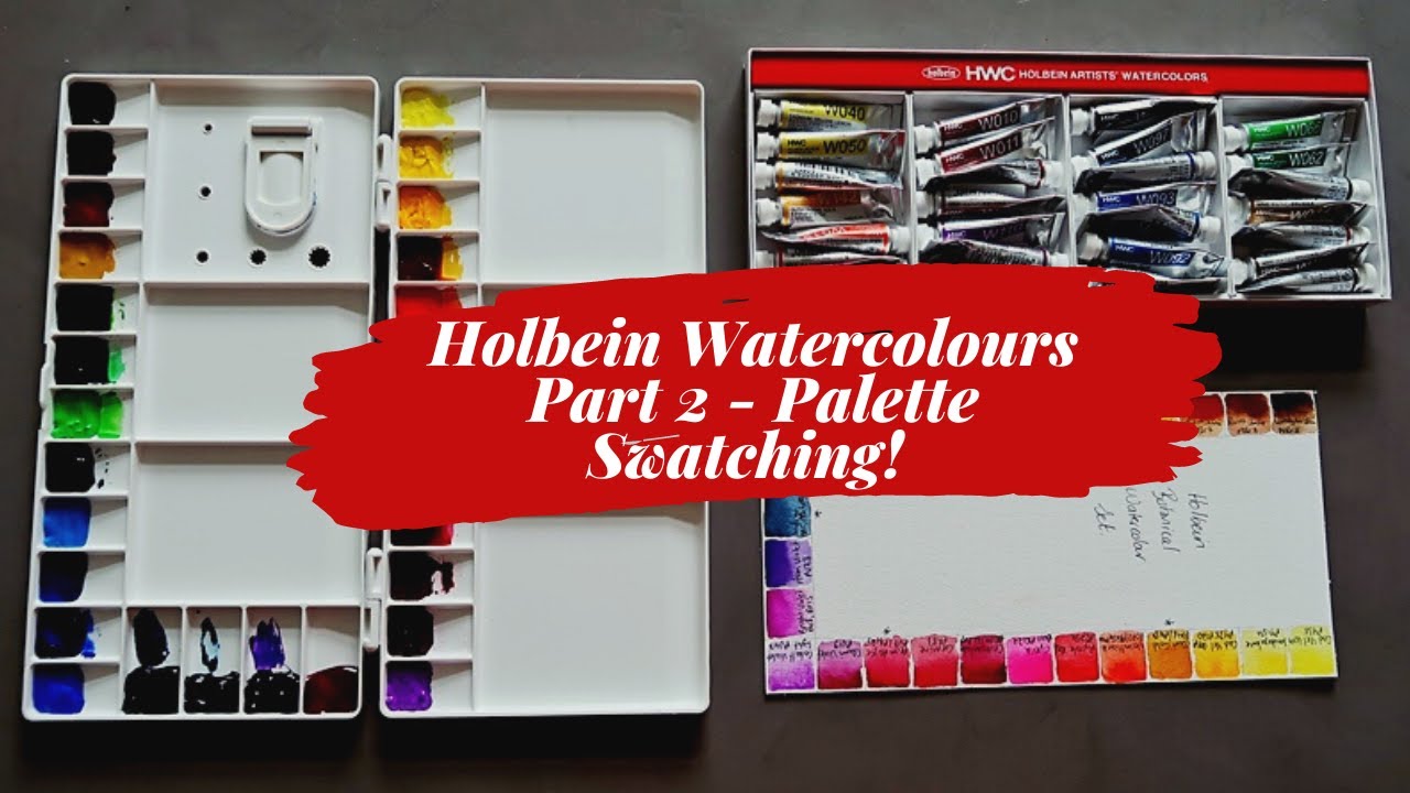 Holbein Botanical Watercolour Set Review Mini Series - Part 2 - SWATCHING - Mina Does Art Stuff