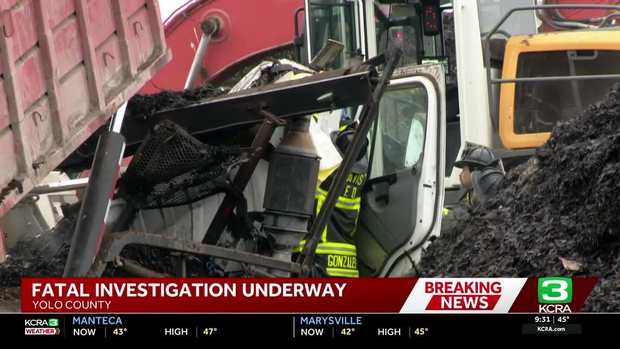 At least 1 person dies after 2 dump  trucks collide at Yolo County landfill