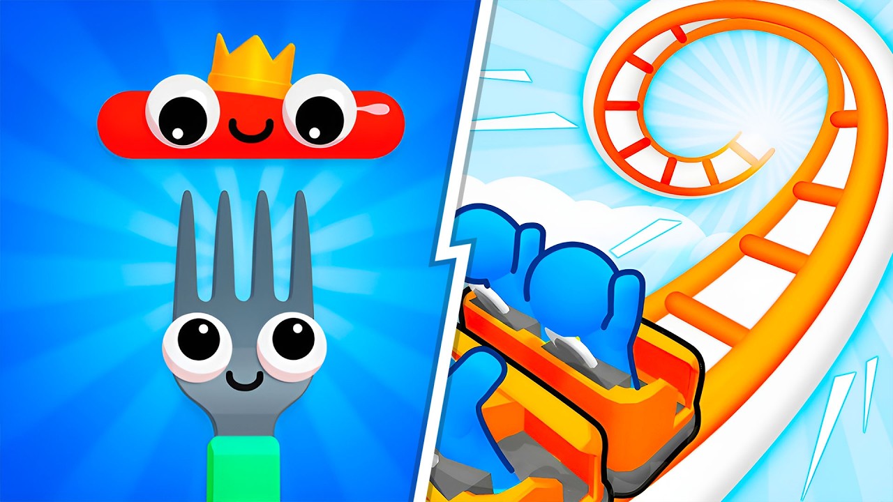 Fork N Sausage VS Runner Coaster 🔥 Max Level SpeedRun (Android,iOS) Ep 848