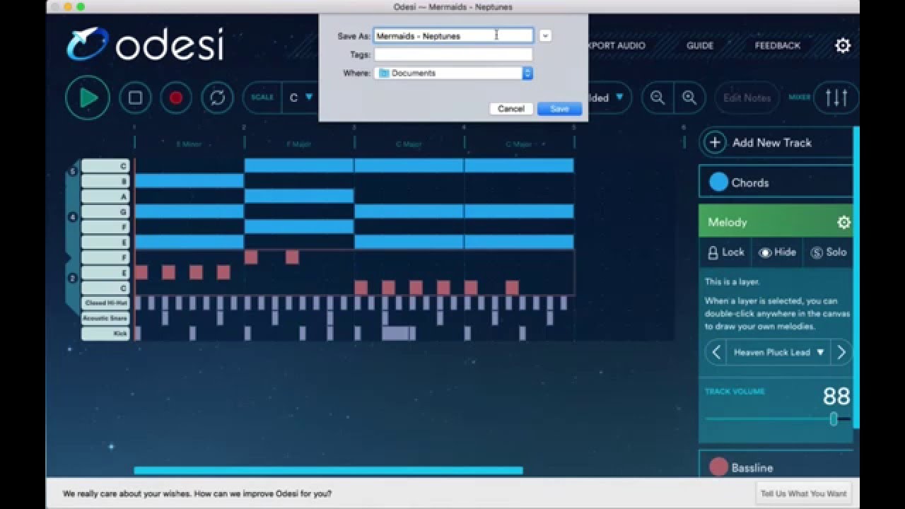 Odesi Music Composition Software Talkthrough