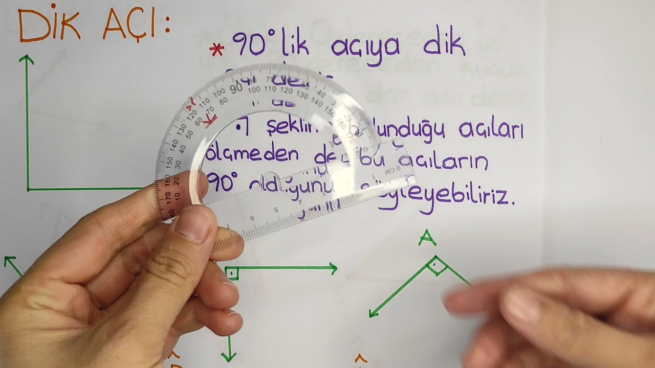 4.Sınıf Matematik Açı Çeşitleri Dar Açı,Dik Açı,Geniş Açı,Doğru Açı