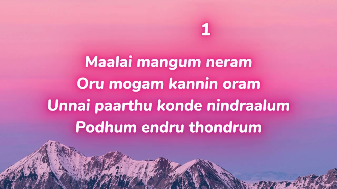 Maalai mangum neram | Karaoke with lyrics | Rowthiram | Jeeva Shreya