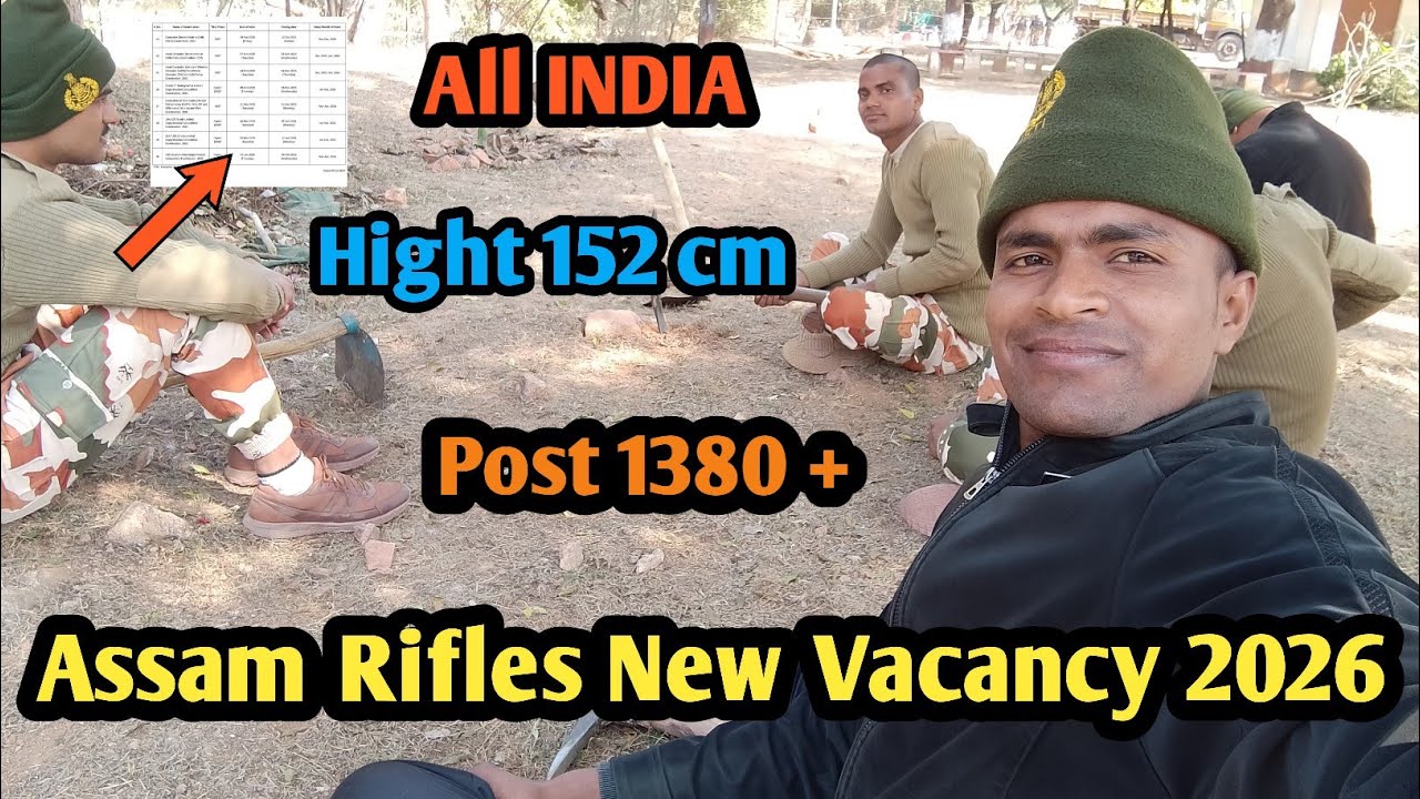 Assam Rifles New Vacancy 2026 || Assam Rifles Bharti 2026