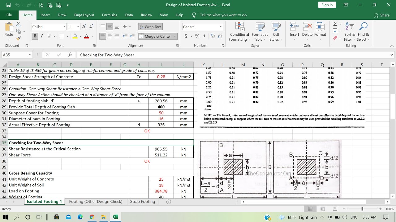 Lecture 10 - Design of Isolated Footing from ETABS Result (Manual Design)