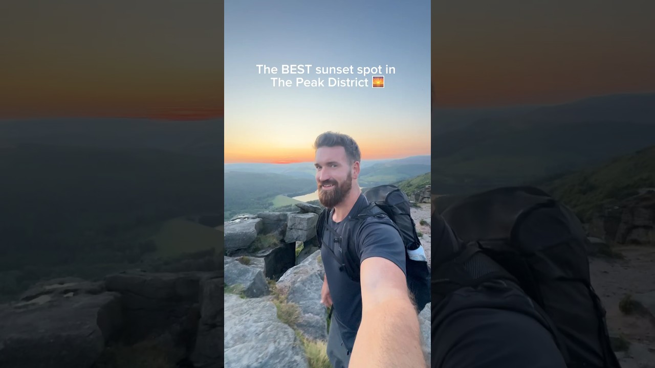 The Best sunset spot in The Peak District, Bamford Edge, free parking on new road, Bamford! 