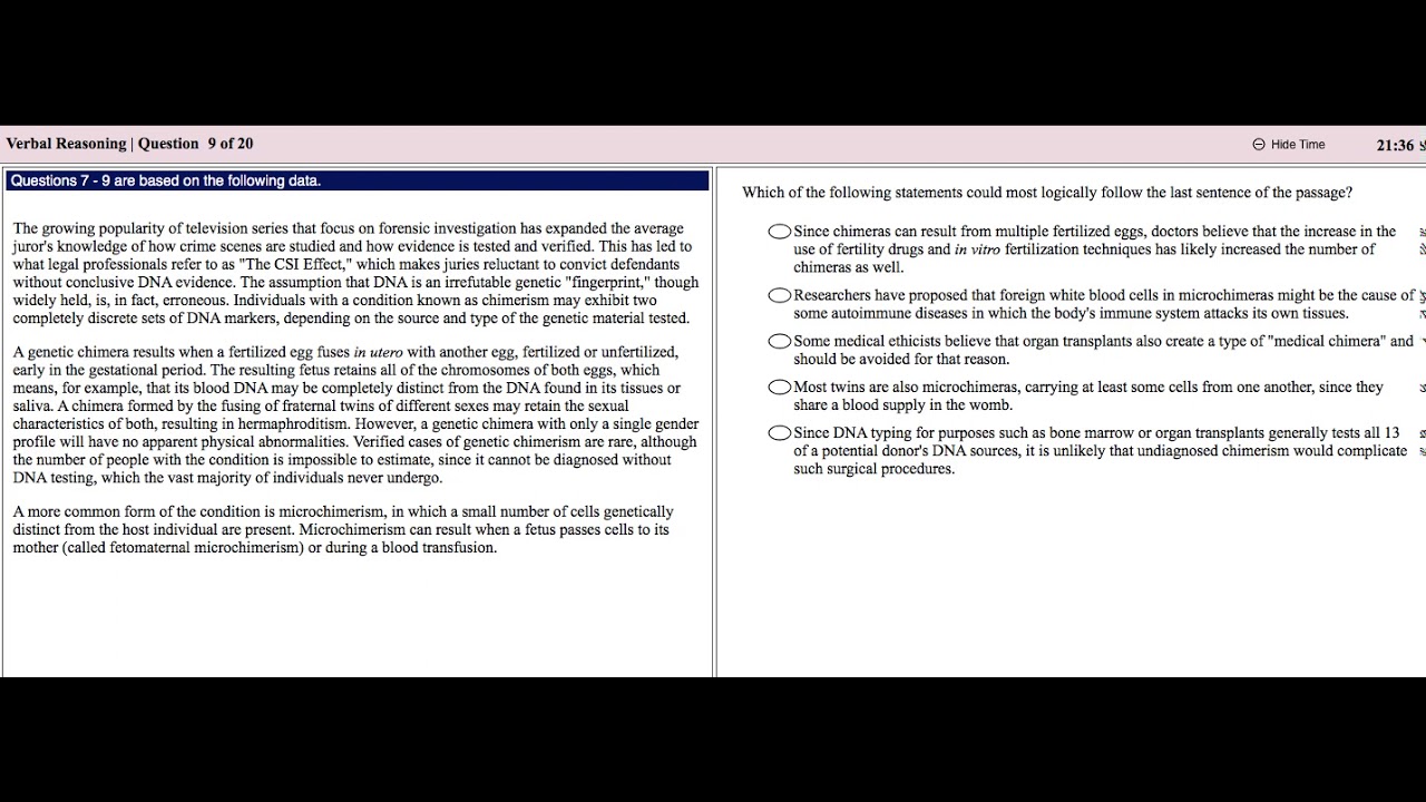 VERBAL PART 1 (GRE practice test 1 with answers) full test