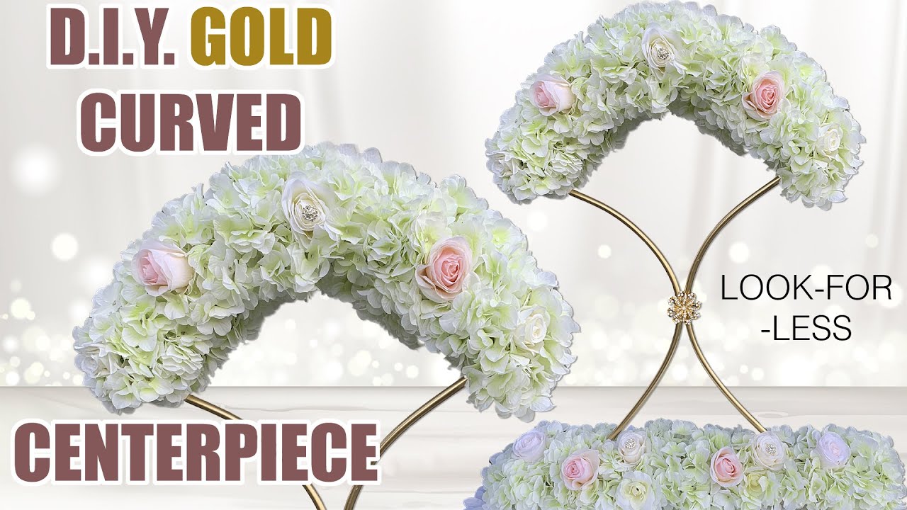 d.i.y. Gold Curved Arched Wedding Centerpiece
