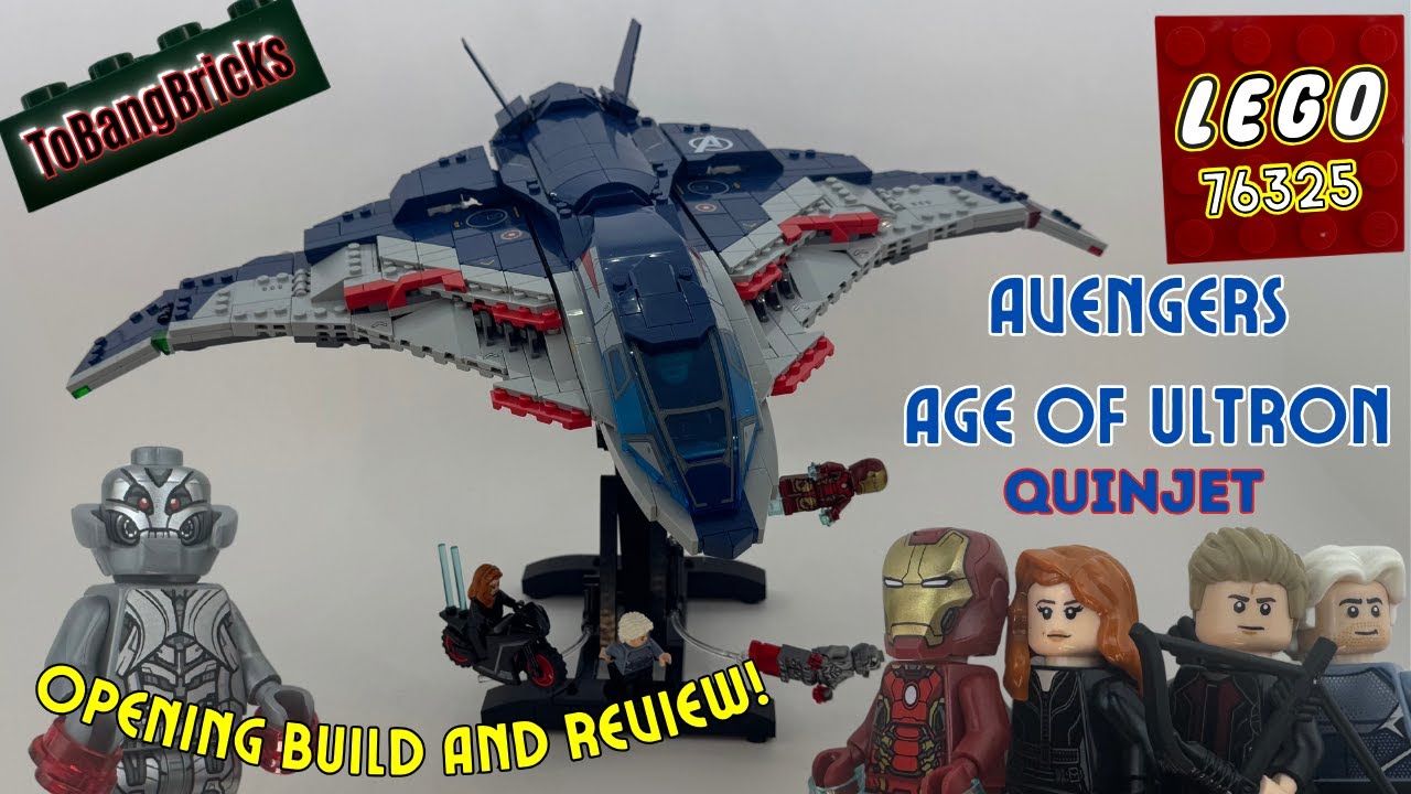 LEGO Marvel, 76325, Avengers Age of Ultron: Quinjet. Opening, Build and Review.