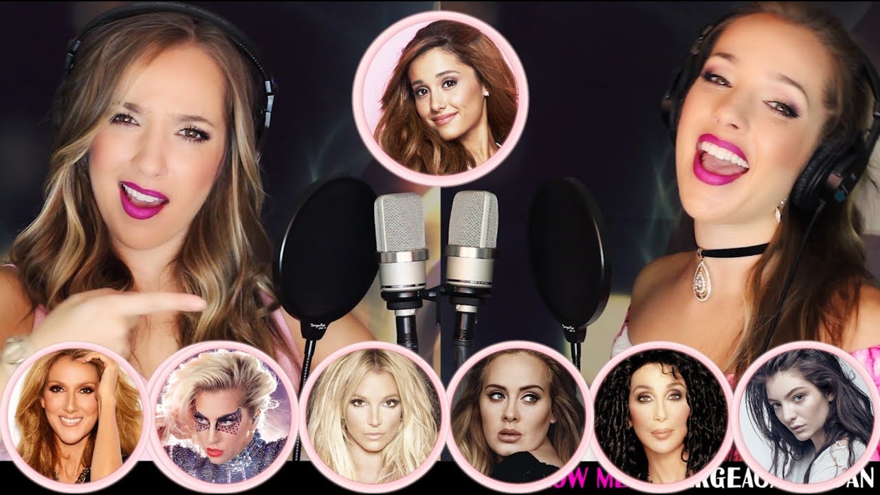 1 GIRL 17 VOICES SINGING IMPRESSIONS (Ariana Grande, Celine Dion, Adele, Lorde, Britney) THE MIDDLE