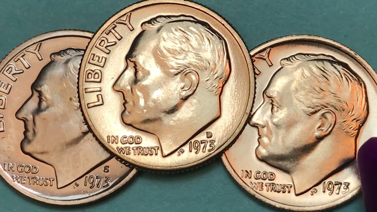 1973 US Dime - Worth $100's - Roosevelt Dimes - United States 10 Cent Coins
