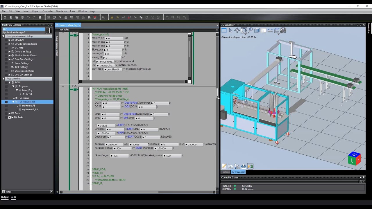 SysmacStudio | 3D Simulation Visualization