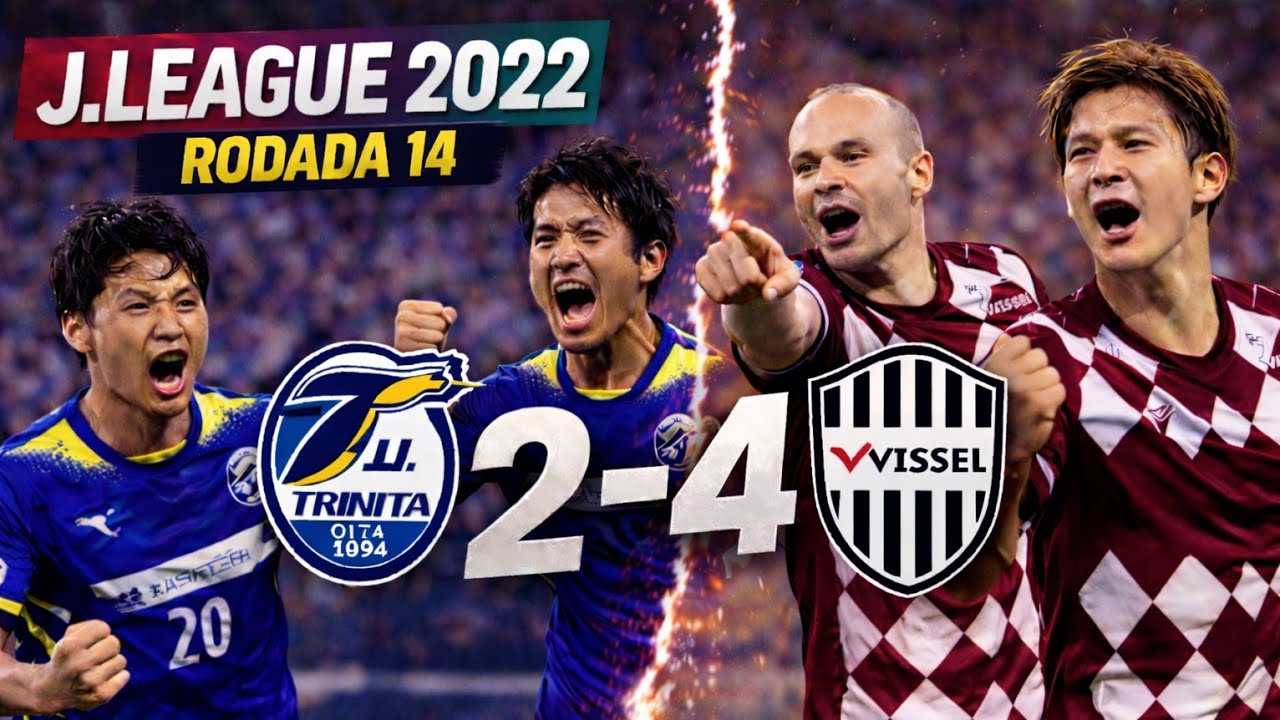 Campeonato japonês 2022 Meiji Yasuda j1 R14 Oita Trinita 2X4 Vissel Kobe