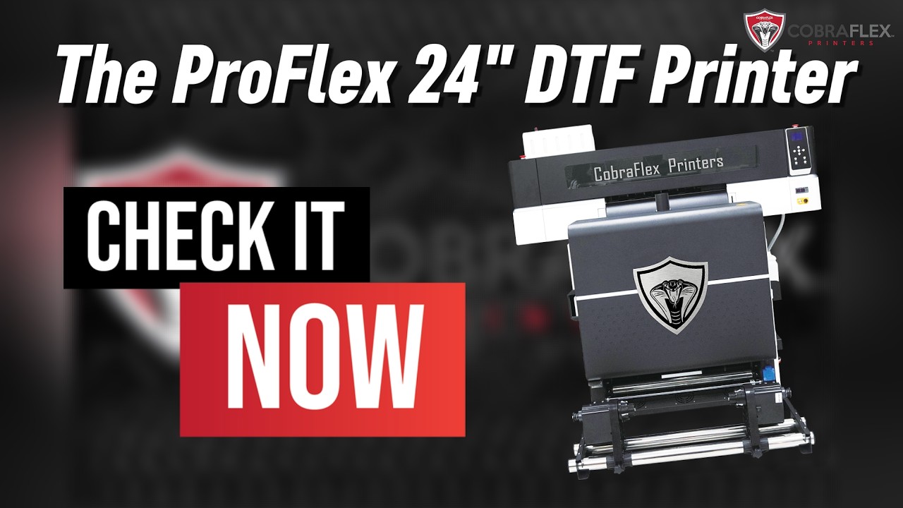 24&rdquo; Proflex DTF Printer with Powder Shaker & Dryer | High-Speed Production & Premium DTF Inks