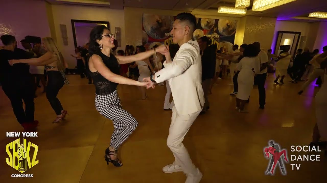 Salsa social dancing by Brandon Carretero & Tijana Jovanovic at the New York SBKZ Congress 2024
