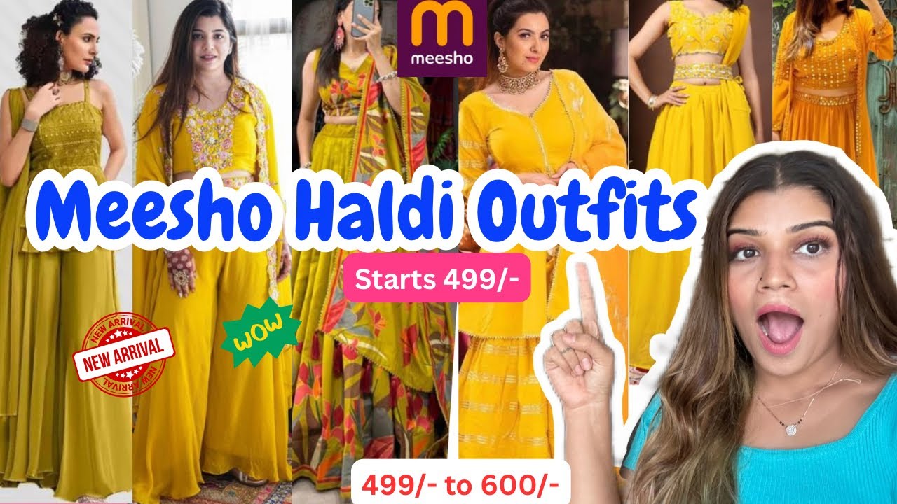 Meesho Affordable Haldi Outfits Starts 469/- 🔥| Budget-Friendly Haldi Look | Top 10 Haldi Outfits ❤️