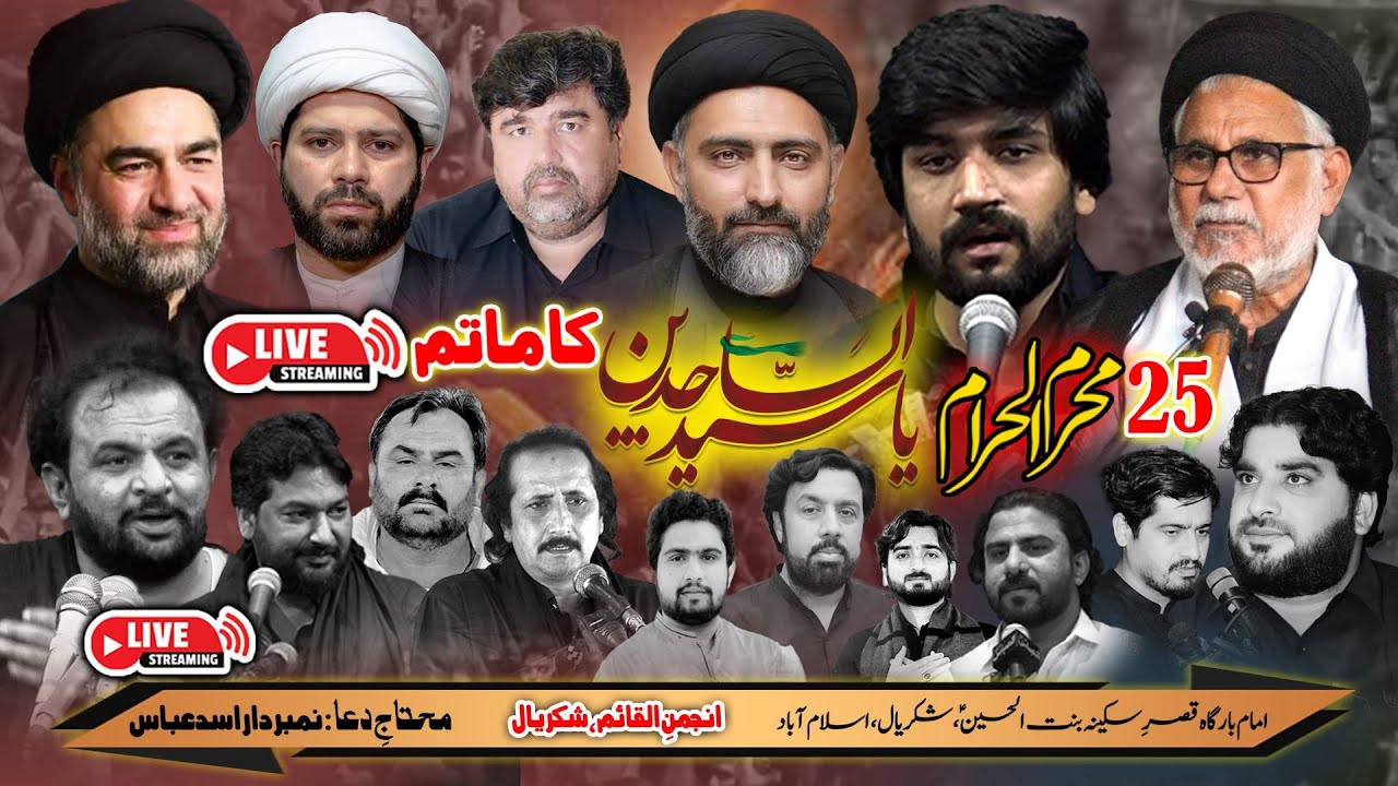 Live Majlis | 25th Muharram 2025 | Beemar e Karbala Ka Matam #muharram2025