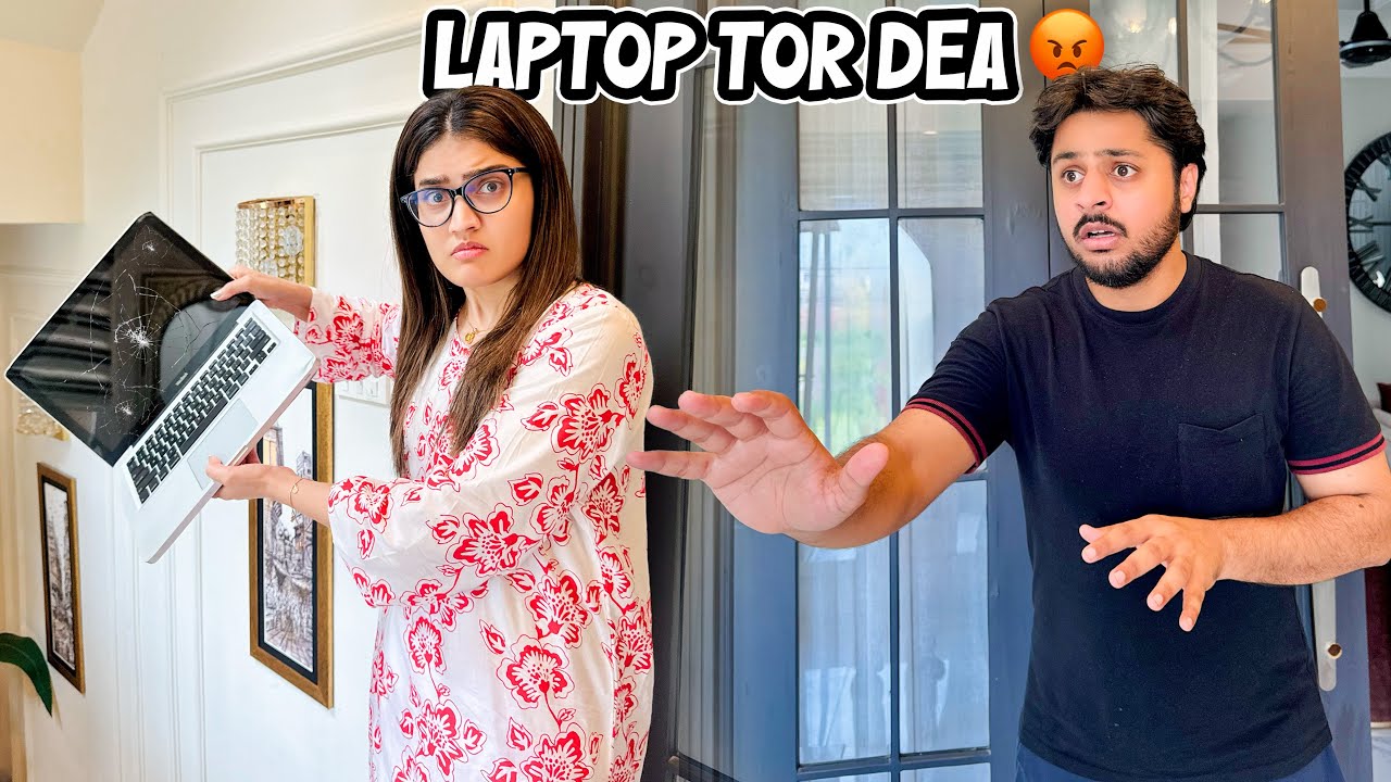 AREEB SY LARAI HOGAI 😡 | Gussy Mai Areeb Ka Laptop Tor Dea 😱