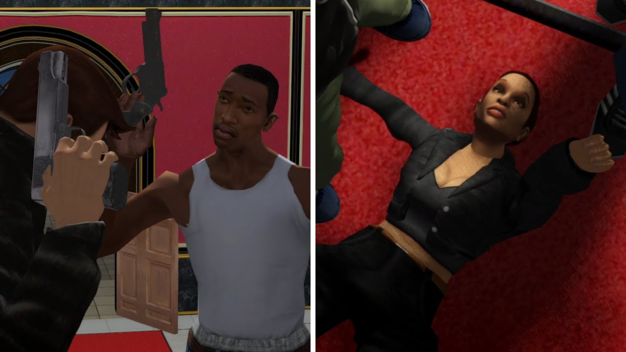 CJ and Claude Kill Catalina In GTA Vice City Nextgen Edition