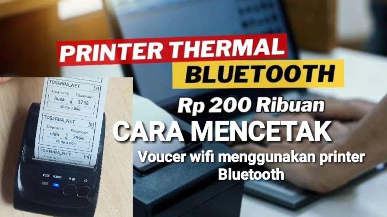 Cara mencetak voucer wifi menggunakan printer Bluetooth