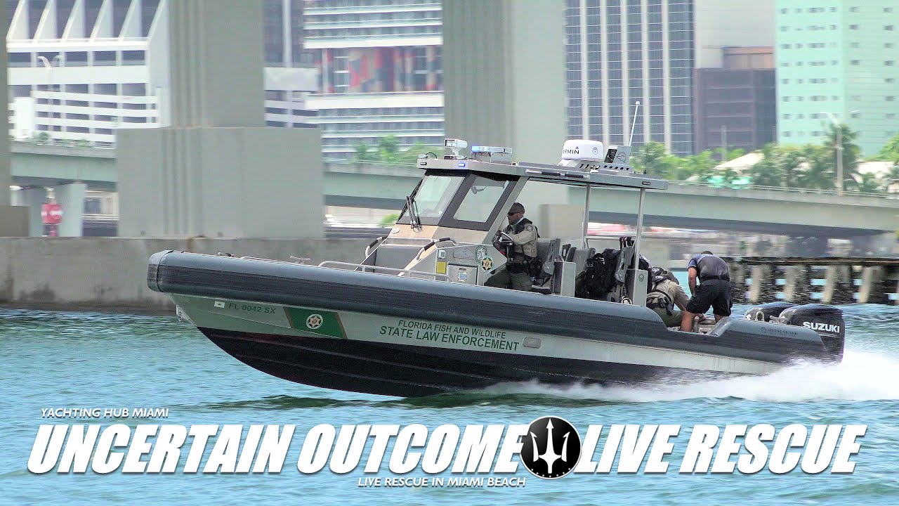 Uncertain Outcome - Live Rescue on the Bay - Miami Police Marine Patrol - Columbus Day Weekend