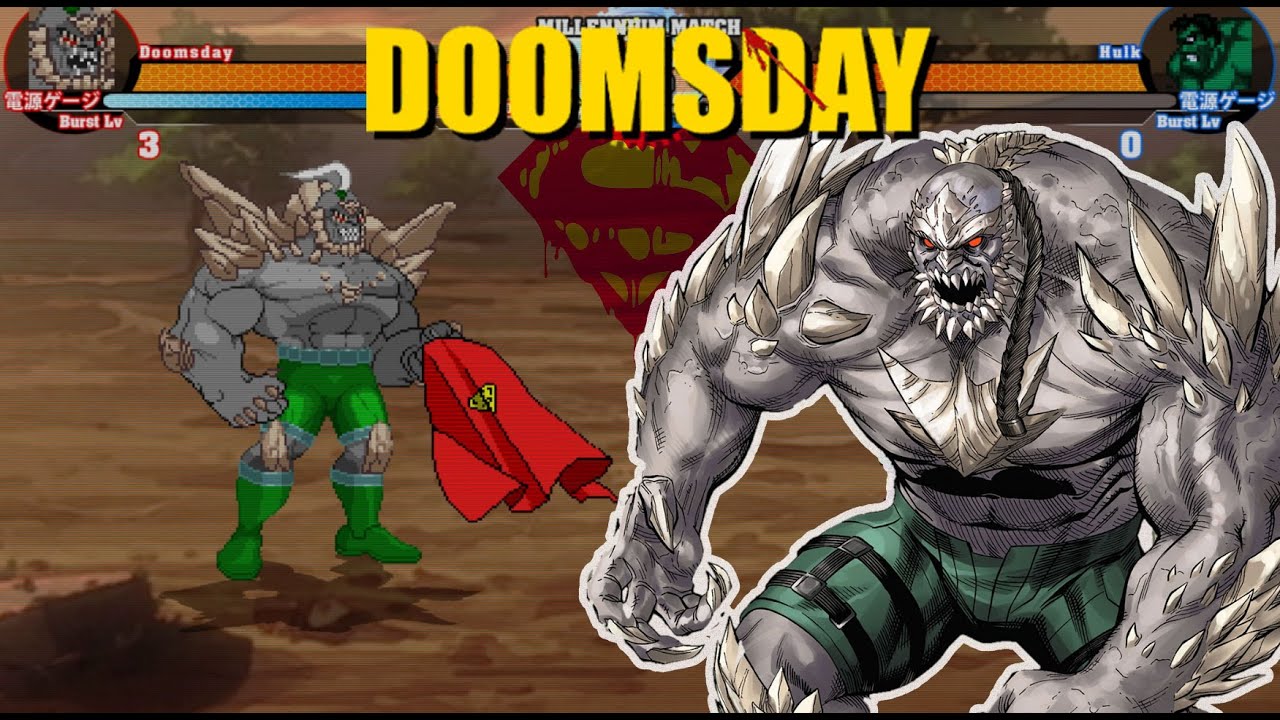 DOOMSDAY MUGEN CHAR EDIT || AI BATTLE VS HULK