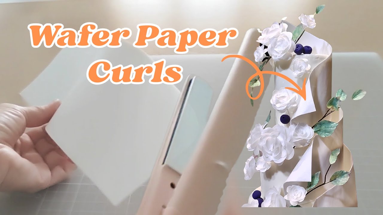 Wafer Paper Curls Using Hair Straightener
