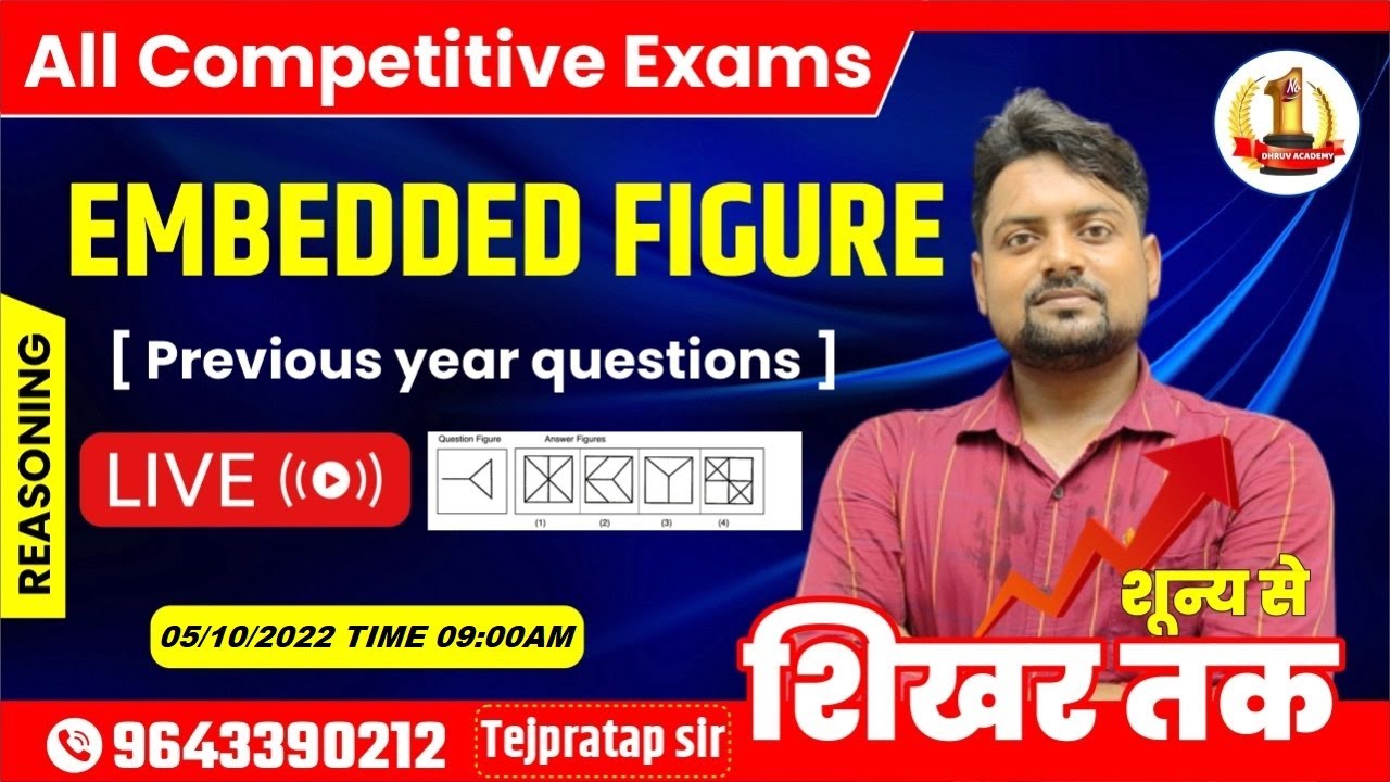 EMBEDDED FIGURE CLASS || REASONING CLASS ||DELHI POLICE || SSC || BY-TEJPARTAP SIR ||DHRUV ACADEMY