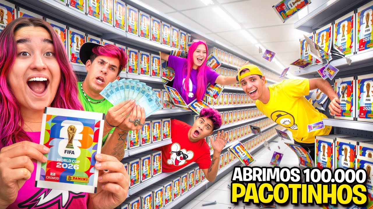 ABRIMOS 100.000 PACOTINHOS DE FIGURINHAS DA COPA DO MUNDO *Achamos todas as raras ?