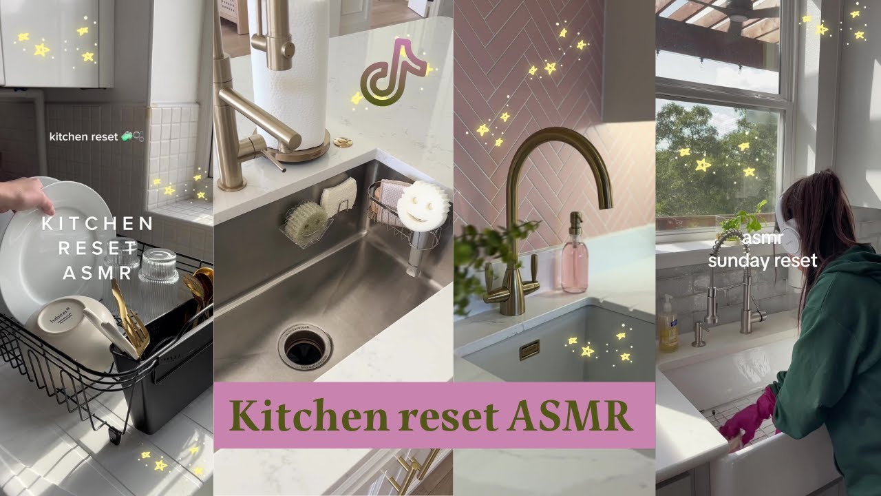 Kitchen reset ASMR || cleaning motivation || tiktok compilation ✨🎀