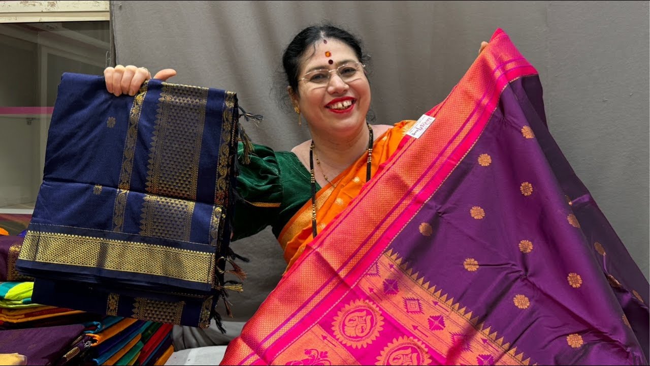 Semi Silk Kadiyal Pathani and Sico Silk Paithani 😍 |Saree live | Paithani live
