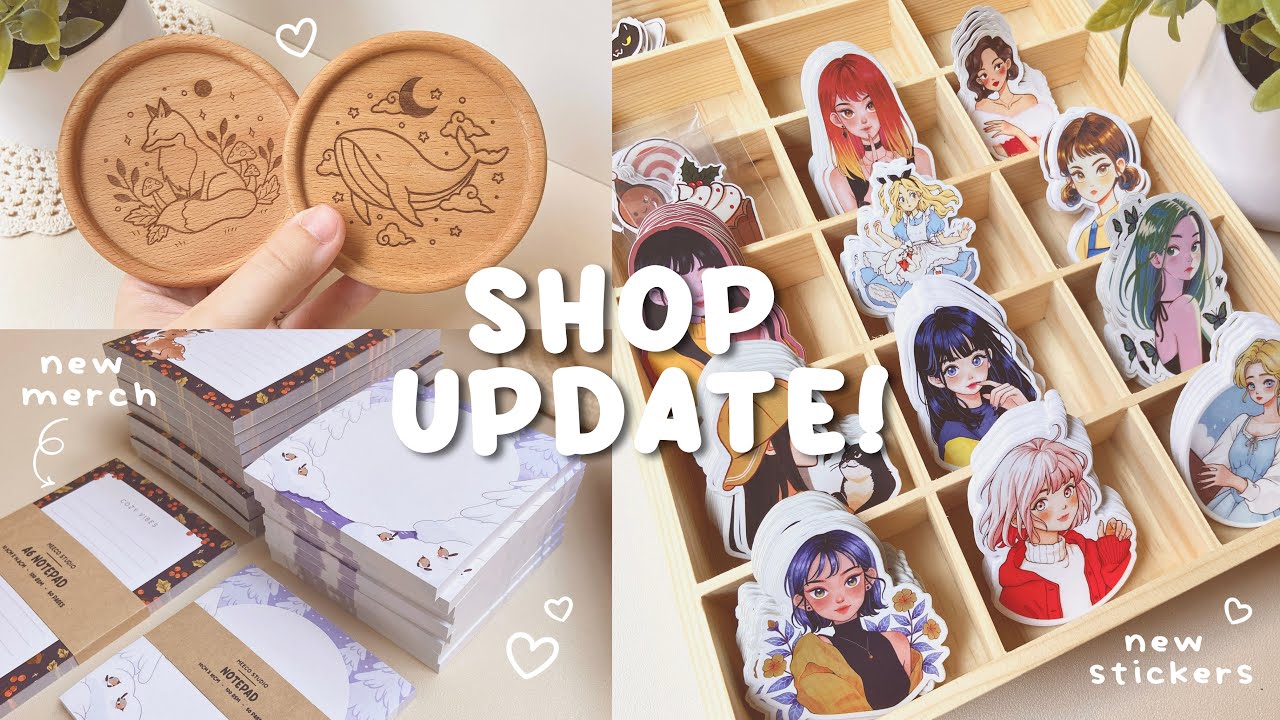 running my small business 🧸 aesthetic art shop update, new packaging, black friday sale ✏️