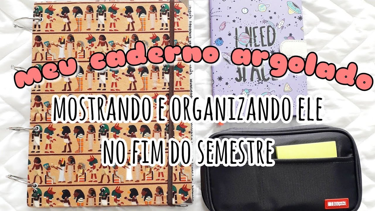 Como ficou meu caderno argolado no final do semestre - organizando ele | firstpopcorn