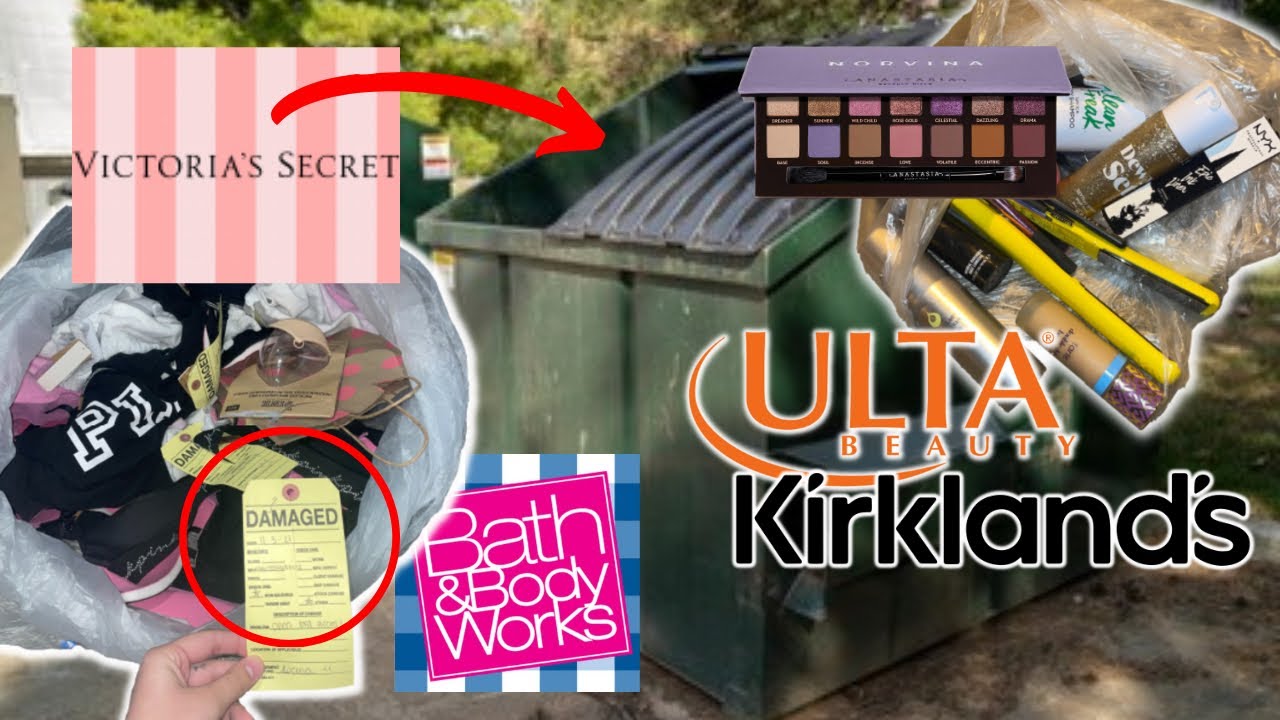 DUMPSTER DIVING AT ULTA + VICTORIA'S SECRET!!! (HUGE SCORE)