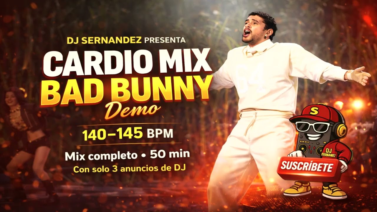 BAD BUNNY CARDIO MIX - DEMO 2026 - 140-145 BPM -#badbunny #cardiomix #fitness