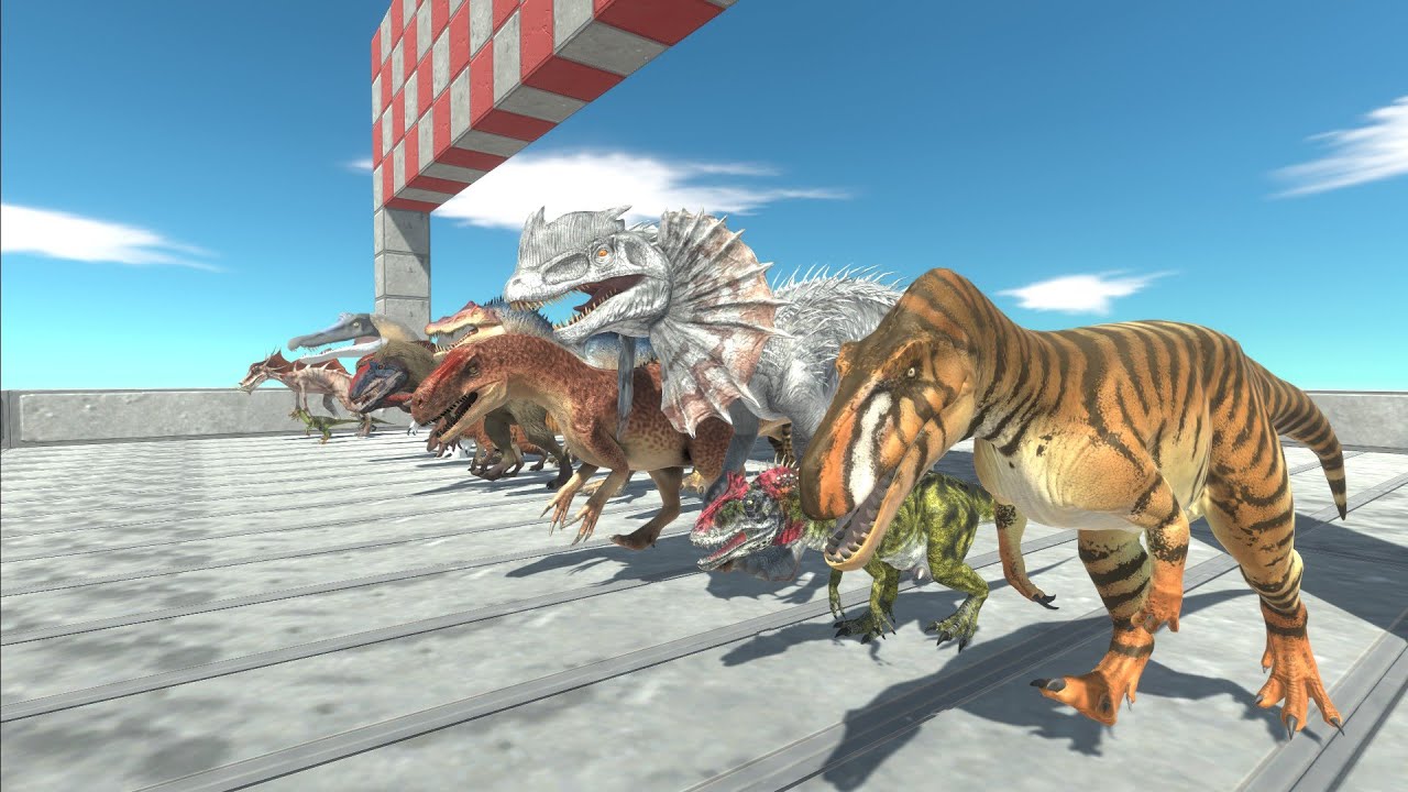 Carnivore Dinosaurs & Mods Speed Race - Animal Revolt Battle Simulator