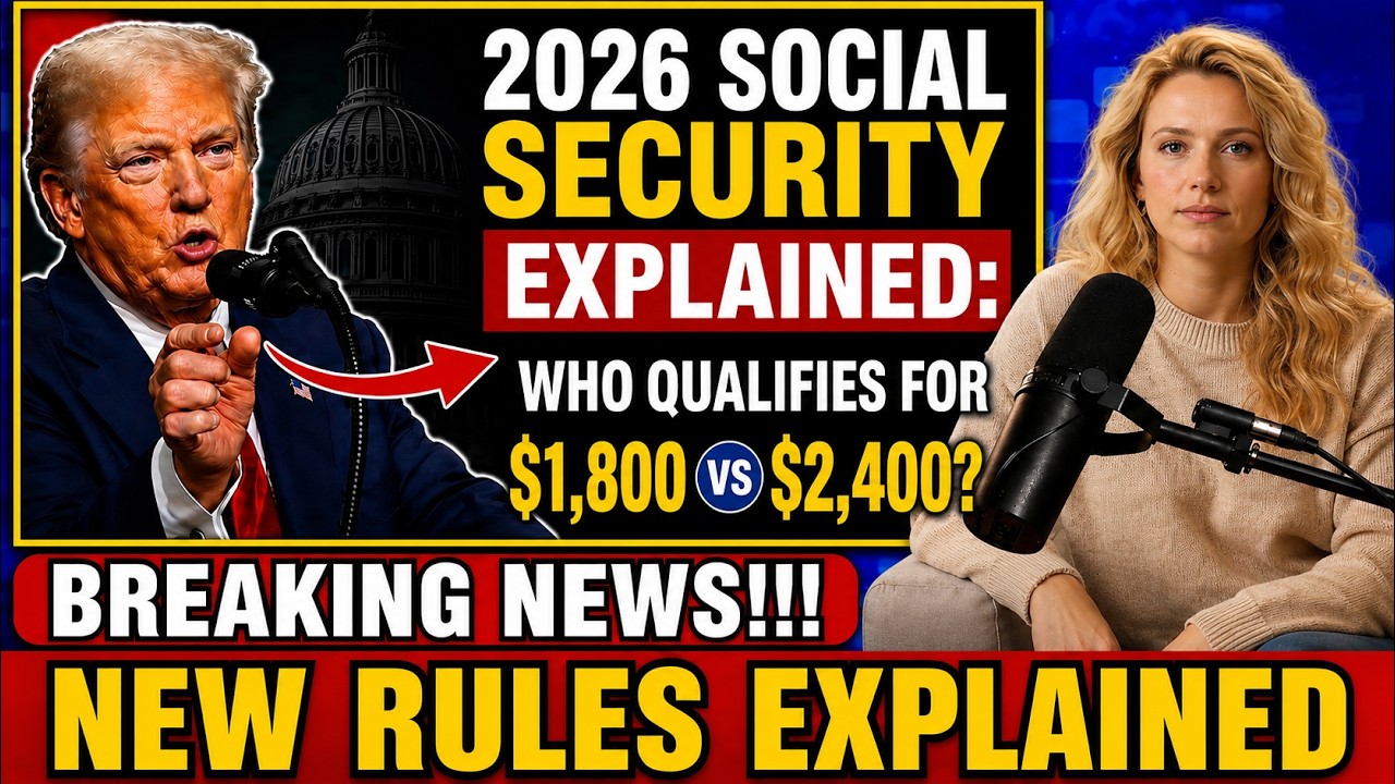 💰2026 Social Security Explained  Who Qualifies for $1,800 vs $2,400
