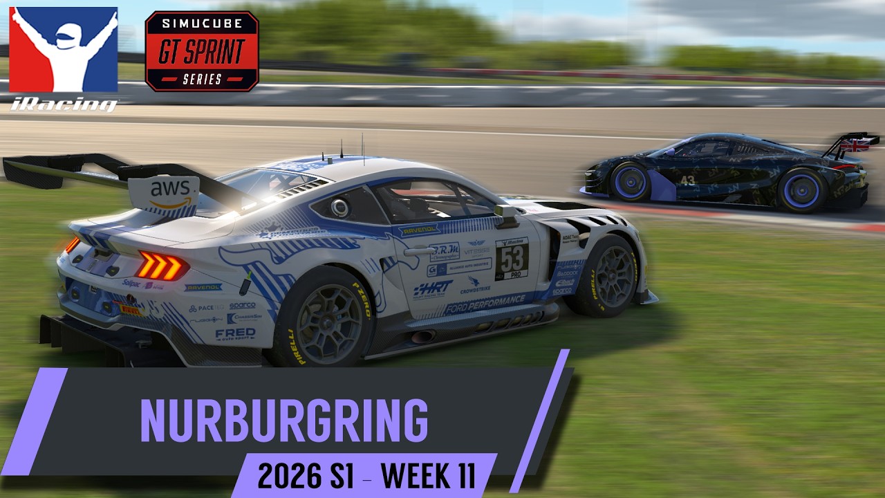iRacing Сезон 1 2026, Неделя 11 | Серия GT Sprint от Simucube на Нюрбургринге