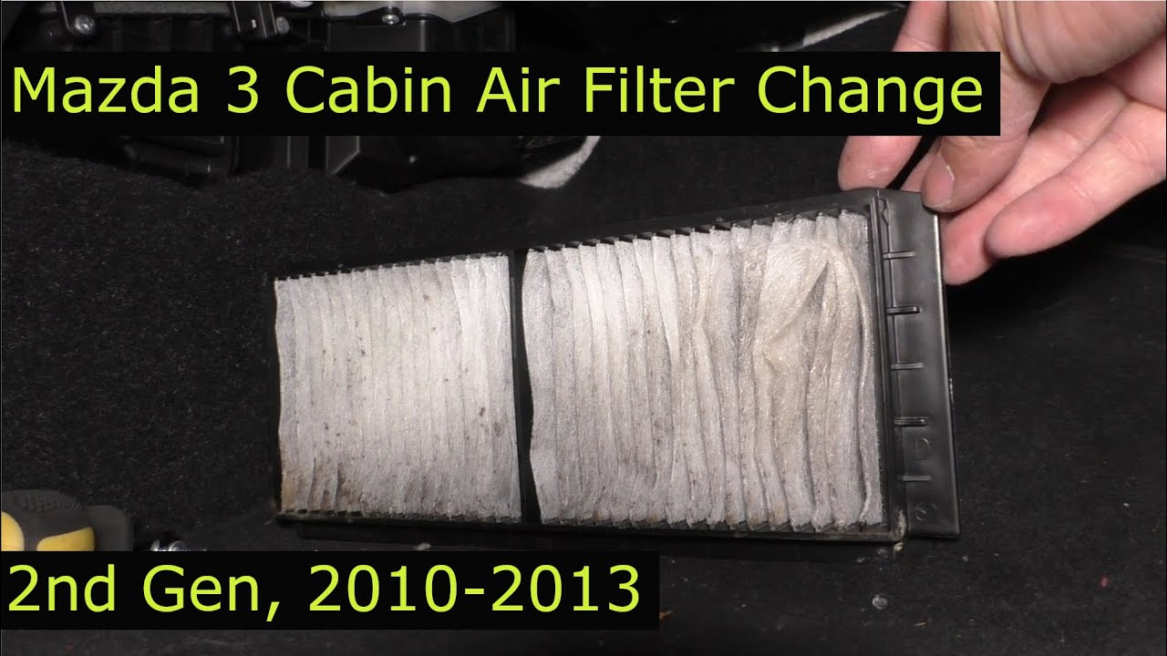 Mazda 3 Cabin Air Filter Change (2nd gen, 2010-2013)
