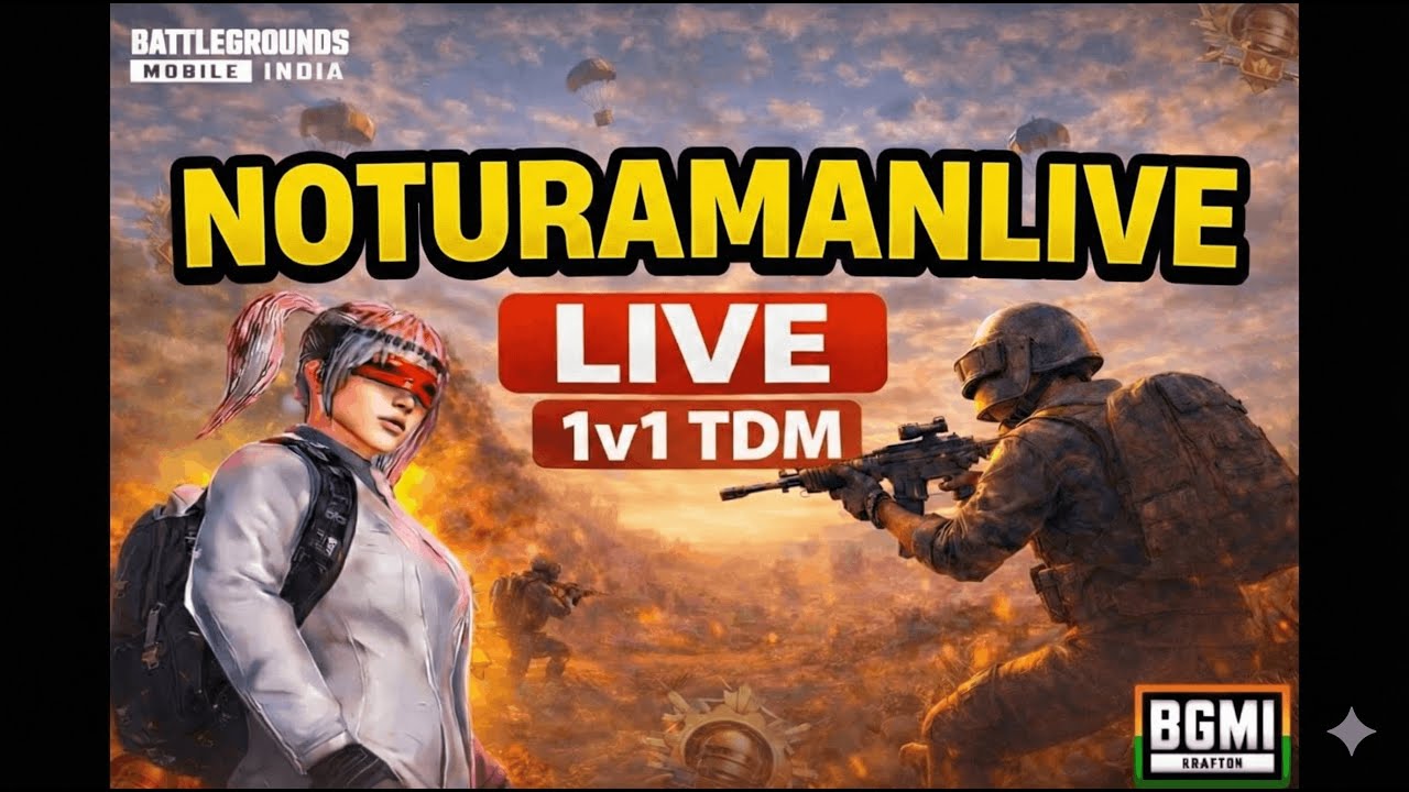 1v1 LIVE🔴 TDM🔥 FASTEST 5 FINGER PLAYER???🔥☠️I BGMI LIVE BY NOTURAMANLIVE @LoLzZzGaming