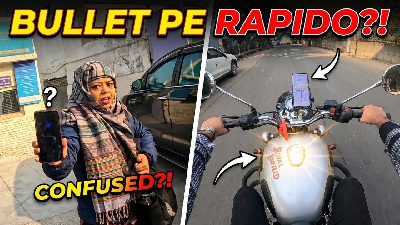 Rapido Rider On Bullet 😱 Customer Ka Reaction Dekh Ke Shock Ho Gaya! 😂 #RapidoRider#BulletPeRapido